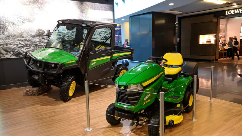 Spotted at Frankfurt Airport. Sure, sell farm and lawn care equipment at the Airport. Nothing weird about that at all...